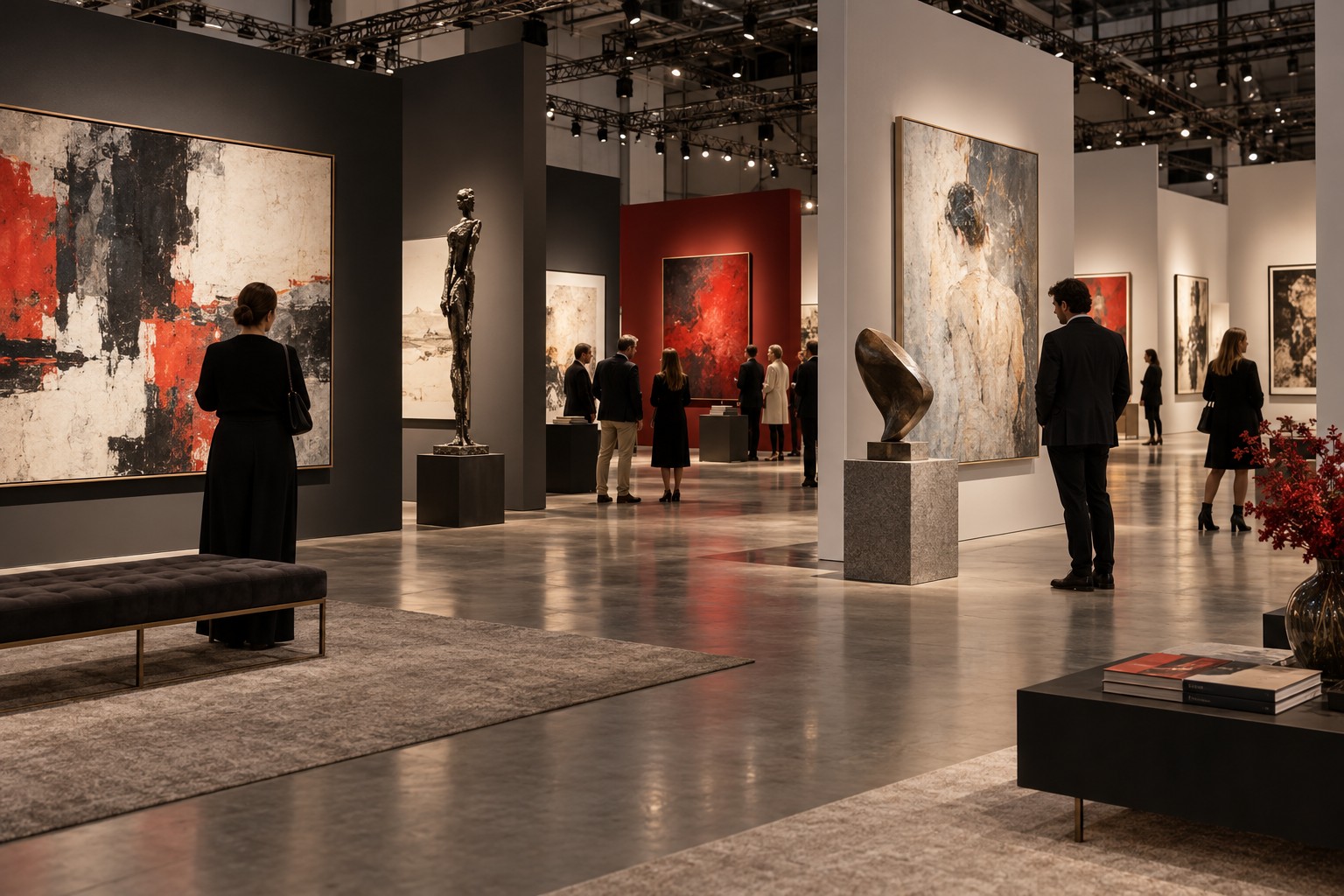 Illustrative contemporary art fair interior